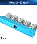 Blue Three Piece Five Way One Half Inch Manifold Block Splitter For Air Hose Inline Use Iron G Thread Air System Fitting