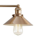 Brass Gold 7.8 Inch 1 Light Industrial Farmhouse Vanity Wall Sconce With Metal Shade LED Bulb Included For Bathroom Mirror Kitchen Entryway