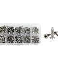 Woodworking Screw Kit Pack With Mixed Sizes M1.2 M1.4 M1.7 M2 M3 M4 Phillips Flat Countersunk Round Pan Head Self Tapping Screws In 304 Stainless Steel