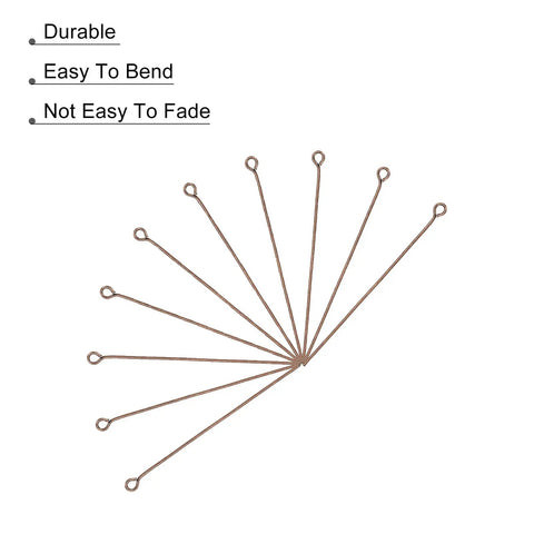 Red Copper Eye Pins 45mm 21 Gauge 0.7mm For Jewelry Making Findings DIY Craft Bead Stringing Necklaces Bracelets Earrings Head Pins Ideal 200 Pieces For Beaders DIYers And Craft Lovers, fan layout