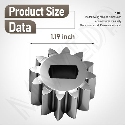 Two Pack Pinion Gear Set 12 Tooth For Toro 22 Inch Wheel Lawn Mower Self Propelled Compatible With 10604 10605 size 1.19 inch