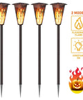 Outdoor Solar Torch Lights Dope Flickering Flames With Two Modes And Auto On Off IP65 Waterproof Tiki Torches For Pathway