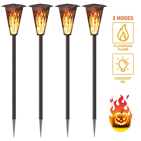 Outdoor Solar Torch Lights Dope Flickering Flames With Two Modes And Auto On Off IP65 Waterproof Tiki Torches For Pathway