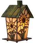Handmade Tiffany Style Stained Glass Birdhouse Table Lamp With Sunflower Design For Home Decor That Pops In Any Room 7 Inch High E12 Bulb Not Included Classic Craft Lighting