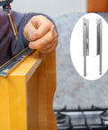 Pair Of Hydraulic Damping Drawer Slides With Quiet Soft Close For Cabinets And Small Drawers being installed on wooden cabinet