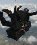 Skydiver carrying 1650 Hard Case With Customizable Pick N Pluck Foam, Waterproof And Bombproof Gear Storage