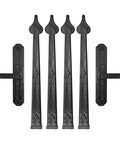 Solid 6 Piece Garage Door Handle And Hinge Kit Heavy Duty Steel Decorative Hardware with smooth finish and ergonomic design.
