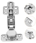 Soft Close Cabinet Hinges With Quiet Damping For Full Overlay Kitchen Cabinets And Face Frame Hardware 2 Pack Durable Steel Silver Finish