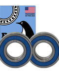 2 Pack 6003 2RS Chrome Steel Sealed Ball Bearings With Rubber Seal Lubricated For Low Maintenance And High RPM Support 17x35x10mm