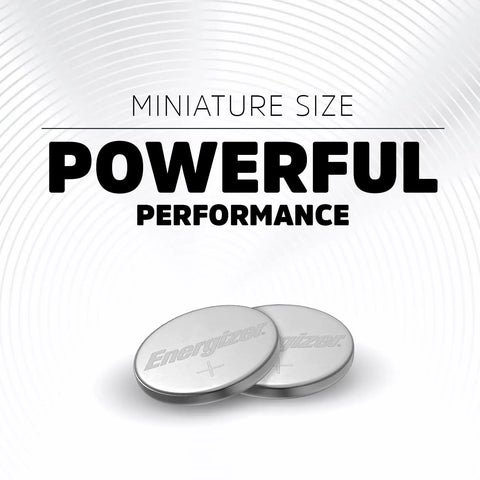 Heavy Duty Cr1616 Lithium Coin Battery One Pack Delivers Kickass Reliable Power For Heart Rate Monitors Remotes Keyless Entry Systems And Glucose Meters With Up To Ten Years In Storage Ready To Roll Whenever You Need It. Two round Energizer batteries showcasing miniature size and powerful performance.
