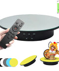 Qinmay 360 Degree Rotating Display Stand With Remote Control and Five PVC backgrounds for ECommerce product photography shoots.