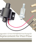 Beefed Up 12 Volt Fuel Pump Kit FEP304SV Replacement For Posi-Flow With 1/8-27 NPTF Fittings And 1 To 2 Psi Max Pressure