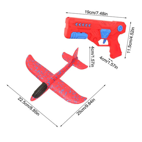 Hand Launched Foam Airplane Toy For Backyard Fun Easy Throw Glider With Safe Soft Foam Aerodynamic Body and launcher