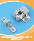 Sliding Mirror Door Catch Set Eight Piece Durable Low Profile Steel Latches With Double Ball Tension Rollers Easy Install