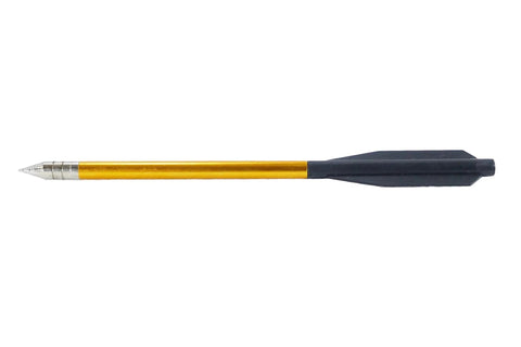 Aluminum Crossbow Bolts For 50 To 80 Pound Pistols, 6.26 inch arrow with metal tip, close-up view
