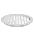 10 Inch White Steel Soffit Vent Cover With Round Louvered Grill Built In Mesh Screen And Flange Heavy Duty HVAC Register