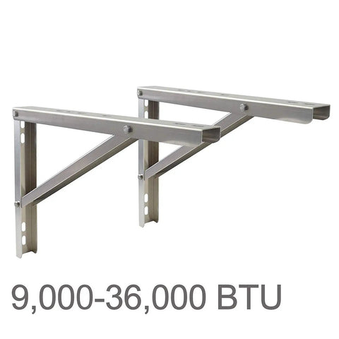 Heavy Duty Wall Mount Bracket for Ductless Mini Split Condenser and Heat Pump Systems, Rust Free Aluminum