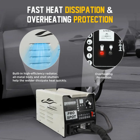 Dent Puller Welder Kit For Auto Body Repair 3000W Spot Welder With overheating protection and fast heat dissipation