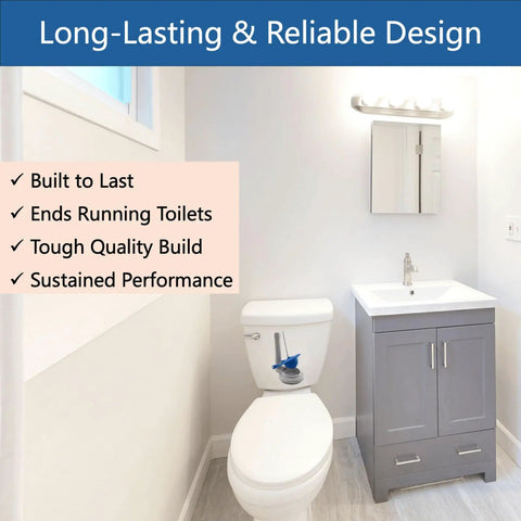 Universal 3 Inch Toilet Flapper Replacement That Stops Leaks And Saves Water, Soft PVC Seal For A Tight, Long-Lasting Fit, Compatible With Gerber 99-788 And Most 3 Inch Flush Valves, Keeps Your Water Bill In Check, blue flapper in toilet tank