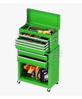 Rolling Tool Chest With Eight Drawers And Two In One Detachable Chests And Box, Tough Steel Cabinet On Lockable Wheels For garage use