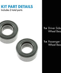 Wheel Bearing Set For Driver And Passenger Sides Compatible With 2002 2007 Mitsubishi Lancer, 2000 2002 Mirage, product image