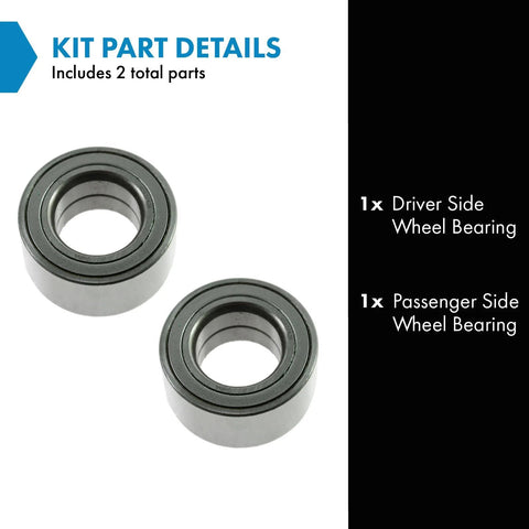 Wheel Bearing Set For Driver And Passenger Sides Compatible With 2002 2007 Mitsubishi Lancer, 2000 2002 Mirage, product image
