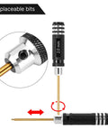 Pro Grade Short Handle Hex And Nut Driver Tool Set For 1 18 And 1 24 Scale RC Mini Crawler Cars TRX4M SCX24 FCX24 showing replaceable bits