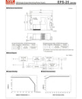 Industrial Single Output Switching Power Supply 25W EPS Series With 12V 15V 24V 27V 3.3V 36V 48V 5V And 7.5V Outputs, Wide Input Range, High Efficiency, Pro Grade Workhorse Power Converter for Automation, Prototyping And Industrial Use schematic drawing