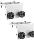 2 Pack 90 Degree Boat Gunnel Track Mount Brackets for Rod Holders, Downriggers, Fish Finders and Marine Accessories, Aluminum Mounting Bases for Anglers, Easy DIY Boat Rig Up and Extra Mounting Spots, silver aluminum