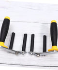 Heavy Duty Gypsum Board Lifter For Drywall And Glass Multi Function Handle Pair featuring ergonomic grip and sturdy metal components.
