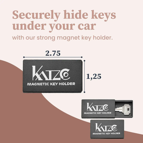 3-Pack Magnetic Key Lock Box Set With Strong Magnets For Car Home And Outdoor Use, black ABS, size 1.25x2.75"."