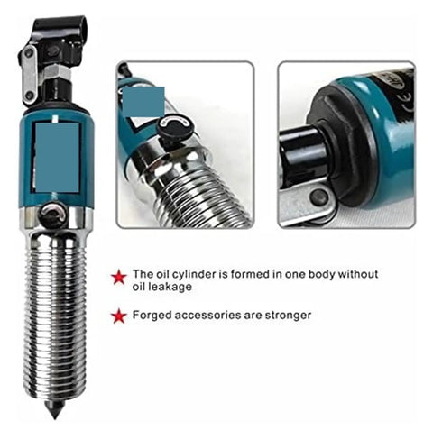 Bulletproof Heavy Duty Hydraulic Gear Puller With 10 Inch Stroke And 10 Ton Pulling Capacity showing oil cylinder and forged accessories.