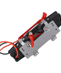 Check Out This Insane Dual Motor Rc Winch With Realistic Cnc Metal Build For 1/10 And 1/8 Scale Off Road Cars, top view showcasing alloy body.