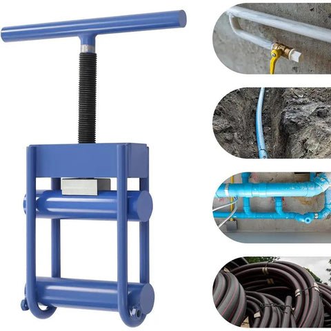 Manual Pipe Squeeze Off Tool For PE PVC PPR PP Pipes 0 To 63mm Clamp with example pipe installations