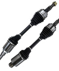 Front view of Front 2 Piece CV Axle Set For 2010 To 2017 Chevy Equinox And GMC Terrain 2 4 L Pair Replacement Axle Shafts Assembly.