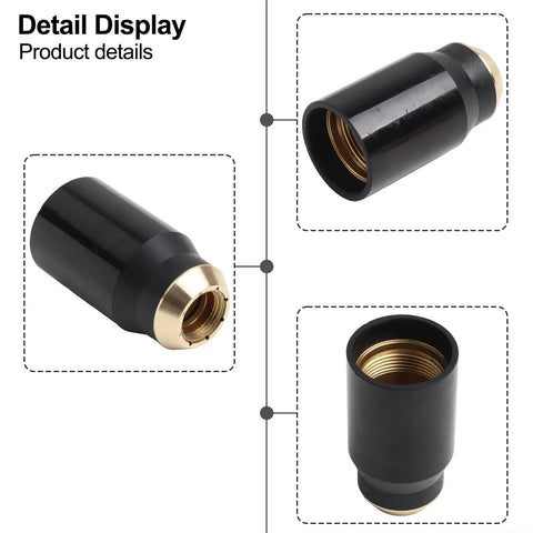 Detail display of brass nozzles for Six Piece Plasma Torch Consumable Shield Cups And Brass Nozzles For Sl60 Sl100 Cutmaster A Series.