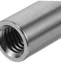 Beaupretty Heavy Duty Extended Round Stainless Steel Coupling Nuts For M8 And M6 Threaded Rods, 20 Pack close-up view showing internal threading.