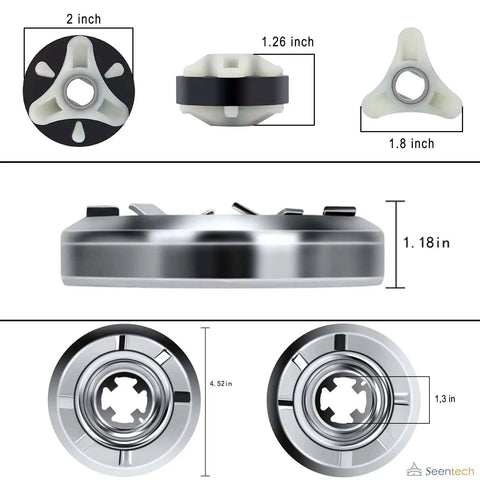 DIY Washer Repair Kit With 285753A Motor Coupling And 285785 Clutch Kit For Whirlpool And Kenmore Washers, replaces worn clutch and coupling parts with 2-inch and 1.18-inch components