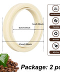 54Mm Silicone Steam Ring For Espresso Machines Barista Grade Grouphead Gasket Replacement Compatible With Breville And Sage Models 878 870 860 880 810 840 450 500 And 875 BPA Free Heat Resistant shown with size dimensions and features