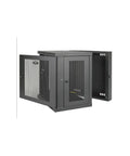 Badass 12U Wall Mount Server Cabinet Slick Hinged Door 19 Inch Rack Enclosure with mesh doors for easy access