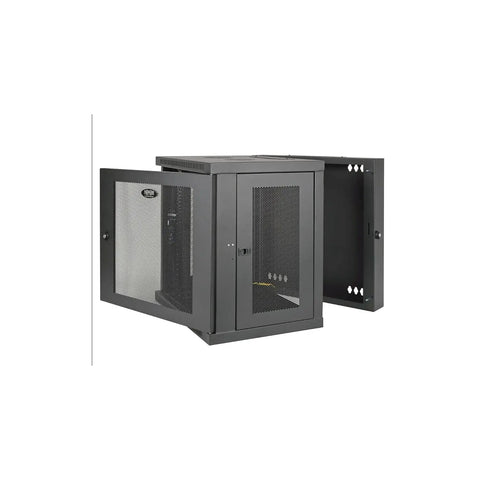 Badass 12U Wall Mount Server Cabinet Slick Hinged Door 19 Inch Rack Enclosure with mesh doors for easy access