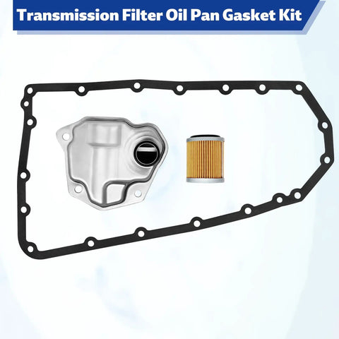 Transmission Filter Oil Pan Gasket Kit with filter, gasket, and pan for Beefy CVT Transmission Filter Kit For Nissan Altima Juke Rogue Sentra