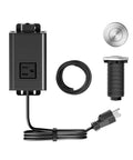 Stainless Steel Brushed Nickel Garbage Disposal Air Switch Kit With Sink Top Button for easy control, universal design.