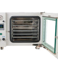 1.9 Cubic Foot Lab Vacuum Oven With 5 Shelves, open view showing five shelves and digital controls.