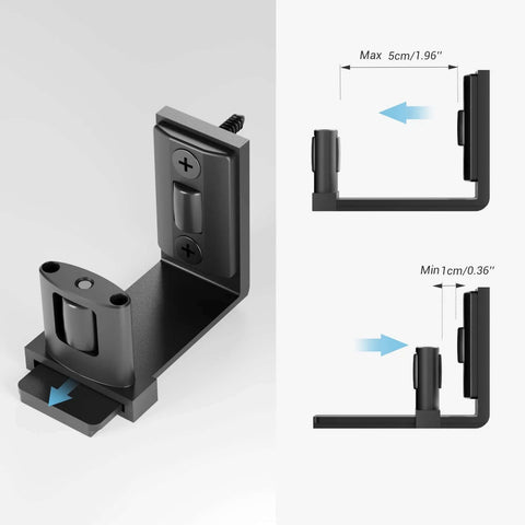 Sliding Barn Door Floor Guide With Adjustable Roller, U-Shape Flexible Flush Design, Wall Mounted Black, Dual-Sided Pulleys
