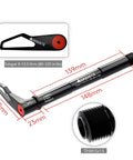 1.5mm Thread Pitch Front Thru Axle For RockShox Suspension Forks showing measurements, made of 6061 aluminum, 148mm length.