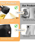 Slick Black 2 In 1 Oil Sprayer And Glass Dispenser For Kitchen Cooking Smooth Mist Spray Bottle 16 Oz with clean sprayer feature.