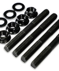 Heavy Duty Cylinder Head Studs Kit For Predator 212 And Clone Engines Non Hemi Coleman CT200U Go Kart Baja Hisun Tillotson 196cc 212 225 Engine Family Compatible With Honda GX160 GX200 For Serious High RPM Power And Compression showing studs, nuts, and washers in black finish