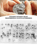 Must Have Watch Link Removal Tool Kit For Stainless Steel Repair Tools shown with watch parts and crown repair kit