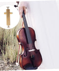 Pro Grade Violin Luthier Inlay Tool Curved Saddle Knife Accessory for precise grooving and engraving shown with violin